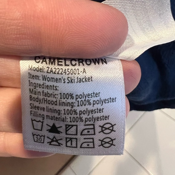 NWT Camel Crown Coat Navy Blue - XL - Picture 9 of 10